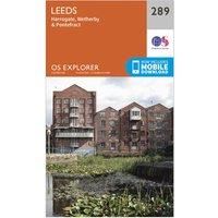 Ordnance Survey Explorer 289 Leeds Map With Digital Version, Orange