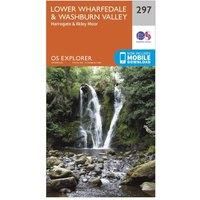 Ordnance Survey Explorer 297 Lower Wharfedale & Washburn Valley Map With Digital Version, Orange