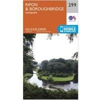 Ordnance Survey Explorer 299 Ripon & Boroughbridge Map With Digital Version, Orange/D