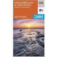 OS Explorer Map 306 Middlesbrough and Hartlepool, Stockton-on-Tees and Redcar OS Explorer Paper Map (OS Explorer Active Map)