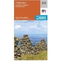 Ordnance Survey Explorer 315 Carlisle Map With Digital Version, D/D