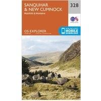 Ordnance Survey Explorer 328 Sanquhar & New Cumnock Map With Digital Version, Orange/D