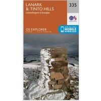 Ordnance Survey Explorer 335 Lanark & Tinto Hills Map With Digital Version, Orange