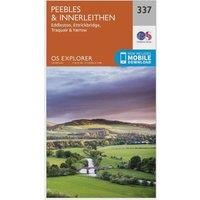 Ordnance Survey Explorer 337 Peebles & Interleithen Map With Digital Version, Orange