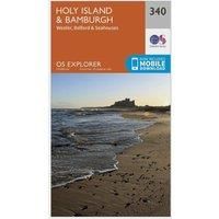 Holy Island and Bamburgh Explorer Map 340 Ordnance Survey