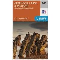 Ordnance Survey Explorer 341 Greenoch, Largs & Millport Map With Digital Version, Orange