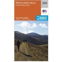 Pentland Hills Explorer Map 344 Ordnance Survey