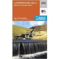 Ordnance Survey Explorer 345 Lammermuir Hills Map With Digital Version, Orange
