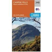 Ordnance Survey Explorer 348 Campsie Fells Map With Digital Version, Orange