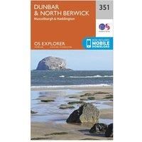 Ordnance Survey Explorer 351 Dunbar & North Berwick Map With Digital Version, Orange
