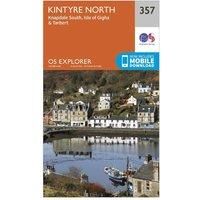 Ordnance Survey Explorer 357 Kintyre North Map With Digital Version, Orange