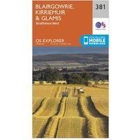 Ordnance Survey Explorer 381 Blairgowrie, Kirriemuir & Glamis Map With Digital Version, Orange