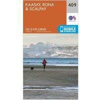 Ordnance Survey Explorer 409 Raasay, Rona & Scalpay Map With Digital Version, White