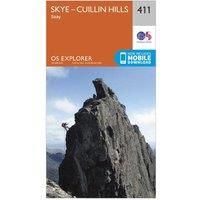 OS Explorer Map 411 Skye - Cuillin Hills Soay OS Explorer Paper Map