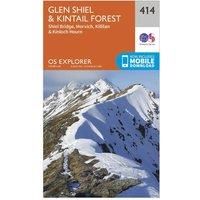 Ordnance Survey Explorer 414 Glan Shiel & Kintail Forest Map With Digital Version, Orange