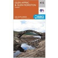 Ordnance Survey Explorer 415 Glen Affric & Glen Moriston Map With Digital Version, Orange/D