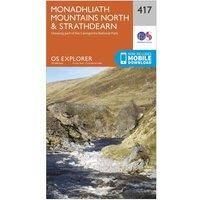 Ordnance Survey Explorer 417 Monadhliath Mountains North & Strathdearn Map With Digital Version, Orange/Orange