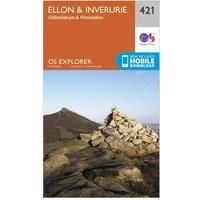Ordnance Survey Explorer 421 Ellon & Inverurie Map With Digital Version, Orange