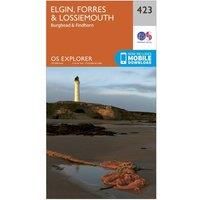 Ordnance Survey Explorer 423 Elgin, Forres & Lossiemouth Map With Digital Version, Orange