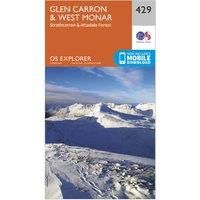 Ordnance Survey Explorer 429 Glen Carron & West Monar Map With Digital Version, Orange