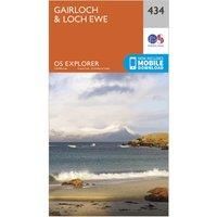 Ordnance Survey Explorer 434 Gairloch & Loch Ewe Map With Digital Version, Orange
