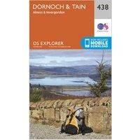 Ordnance Survey Explorer 438 Dornoch & Tain Map With Digital Version, Orange/D
