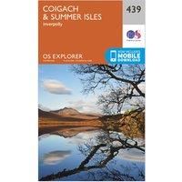 Ordnance Survey Explorer 439 Coigach & Summer Isles Map With Digital Version, Orange