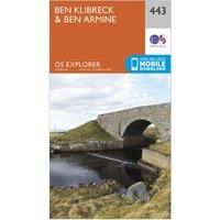 Ordnance Survey Explorer 443 Ben Klibreck & Ben Armine Map With Digital Version, Orange/D