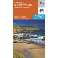 Ordnance Survey Explorer 446 Durness & Cape Wrath Map With Digital Version, Orange