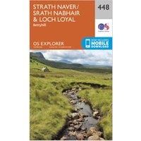 Ordnance Survey Explorer 448 Strath Naver & Loch Loyal Map With Digital Version, Orange/D