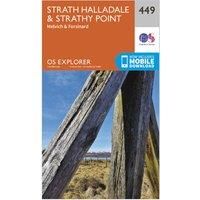 Ordnance Survey Explorer 449 Strath Halladale & Strathy Point Map With Digital Version, Orange/D