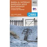 Ordnance Survey Explorer 452 Barra & Vatersay Map With Digital Version, Orange/D