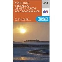 Ordnance Survey Explorer 454 North Uist & Berneray Map With Digital Version, Orange/D