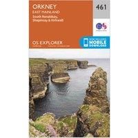 Ordnance Survey Explorer 461 Orkney - East Mainland Map With Digital Version, Orange/Black