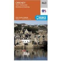 Ordnance Survey Explorer 463 Orkney - West Mainland Map With Digital Version, Orange
