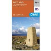 Ordnance Survey Explorer 468 Shetland - Mainland North East Map With Digital Version, Orange/D