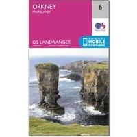 Ordnance Survey Landranger 6 Orkney  Mainland Map With Digital Version, Pink