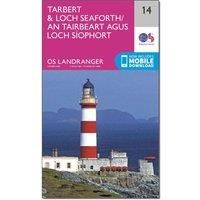 Ordnance Survey Landranger 14 Tarbert & Loch Seaforth Map With Digital Version, Pink/D