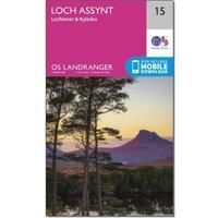 Ordnance Survey Landranger 15 Loch Assynt, Lochinvar & Kylesku Map With Digital Version, Orange