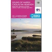 Ordnance Survey Landranger 18 Sound of Harris, North Uist, Taransay & St Kilda Map With Digital Version, Pink