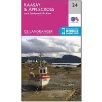 Ordnance Survey Landranger 24 Raasay & Applecross, Loch Torridon & Plockton Map With Digital Version, Orange
