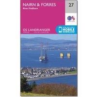Ordnance Survey Landranger 27 Nairn & Forres, River Findhorn Map With Digital Version, Pink