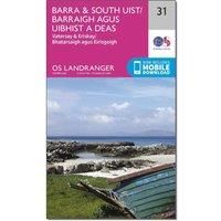 Ordnance Survey Landranger 31 Barra & South Uist, Vatersay & Eriskay Map With Digital Version, Pink/D