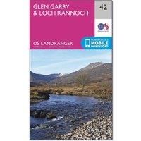 Ordnance Survey Landranger 42 Glen Garry & Loch Rannoch Map With Digital Version, White