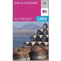 Ordnance Survey Landranger 61 Jura & Colonsay Map With Digital Version, Pink