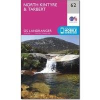 Ordnance Survey Landranger 62 North Kintyre & Tarbert Map With Digital Version, Pink