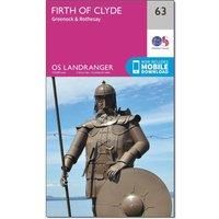 Ordnance Survey Landranger 63 Firth of Clyde, Greenock & Rothesay Map With Digital Version, Pink