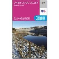 Ordnance Survey Landranger 72 Upper Clyde Valley, Biggar & Lanark Map With Digital Version, Pink/D