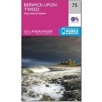 Ordnance Survey Landranger 75 Berwick-upon-Tweed Map With Digital Version, Pink