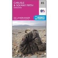 Ordnance Survey Landranger 85 Carlisle & Solway Firth, Gretna Green Map With Digital Version, Pink